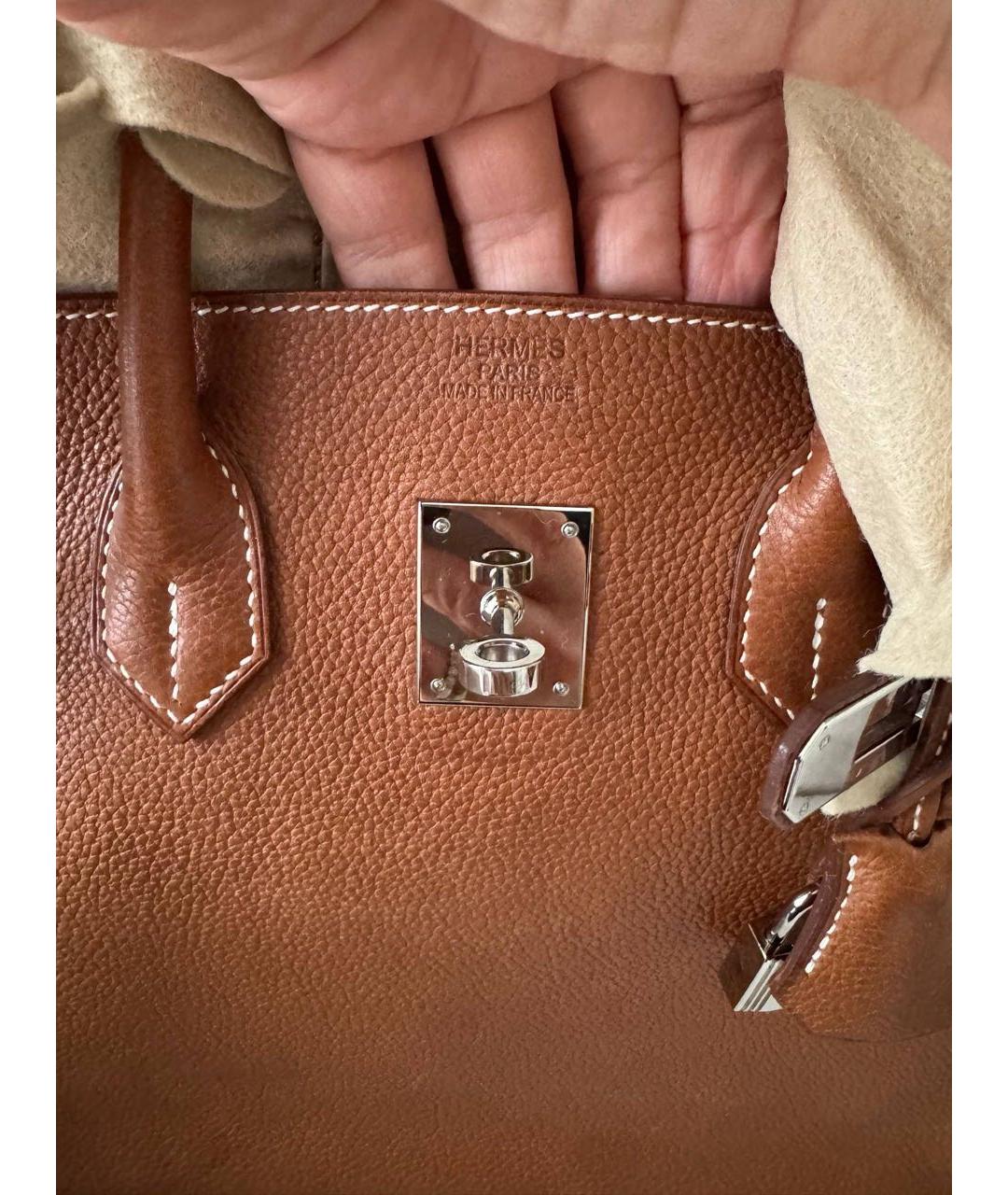 HERMES Кожаная сумка с короткими ручками, фото 5