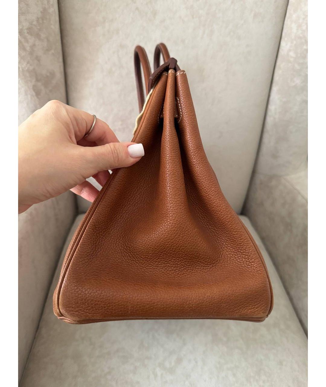 HERMES Кожаная сумка с короткими ручками, фото 4