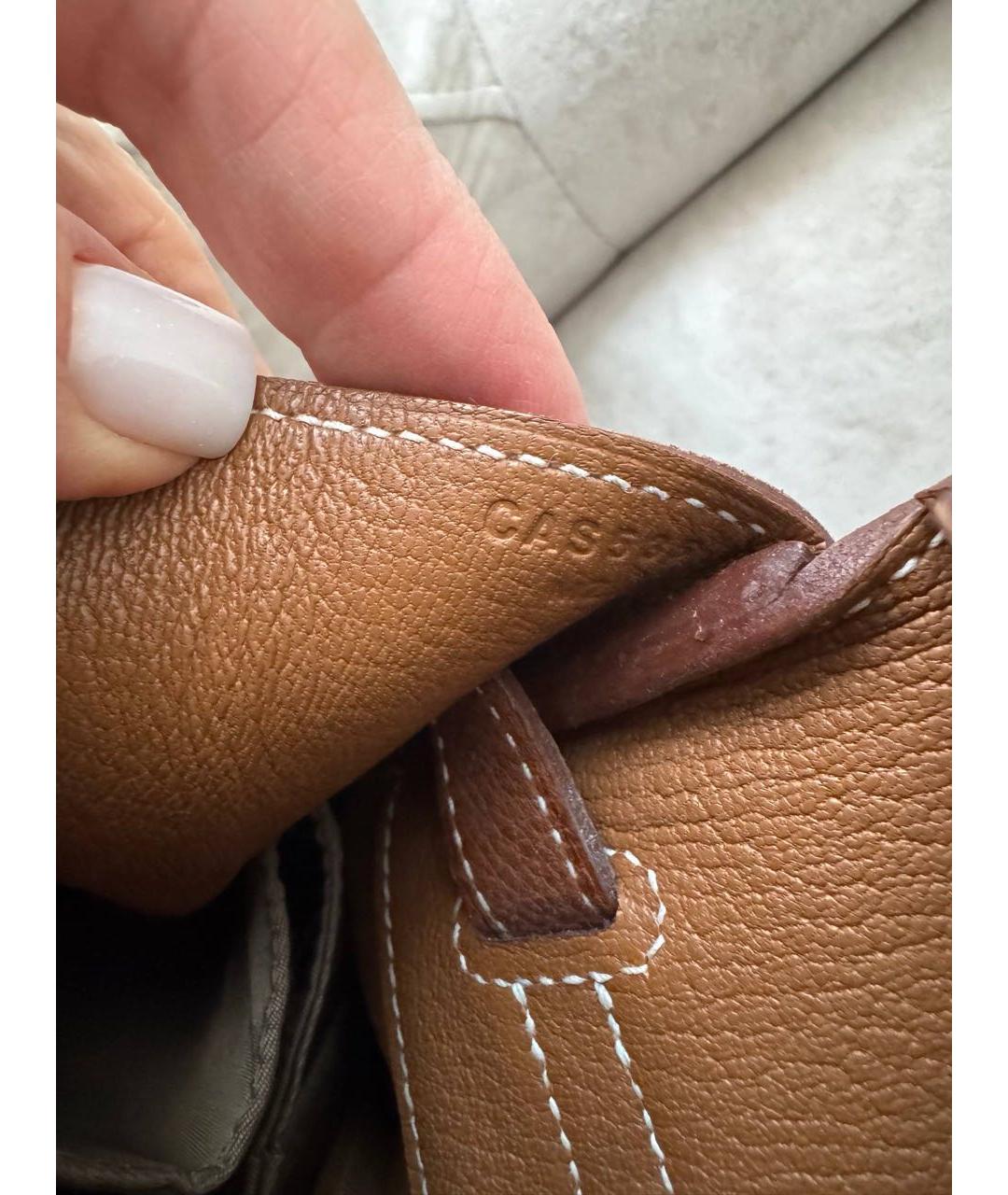 HERMES Кожаная сумка с короткими ручками, фото 6