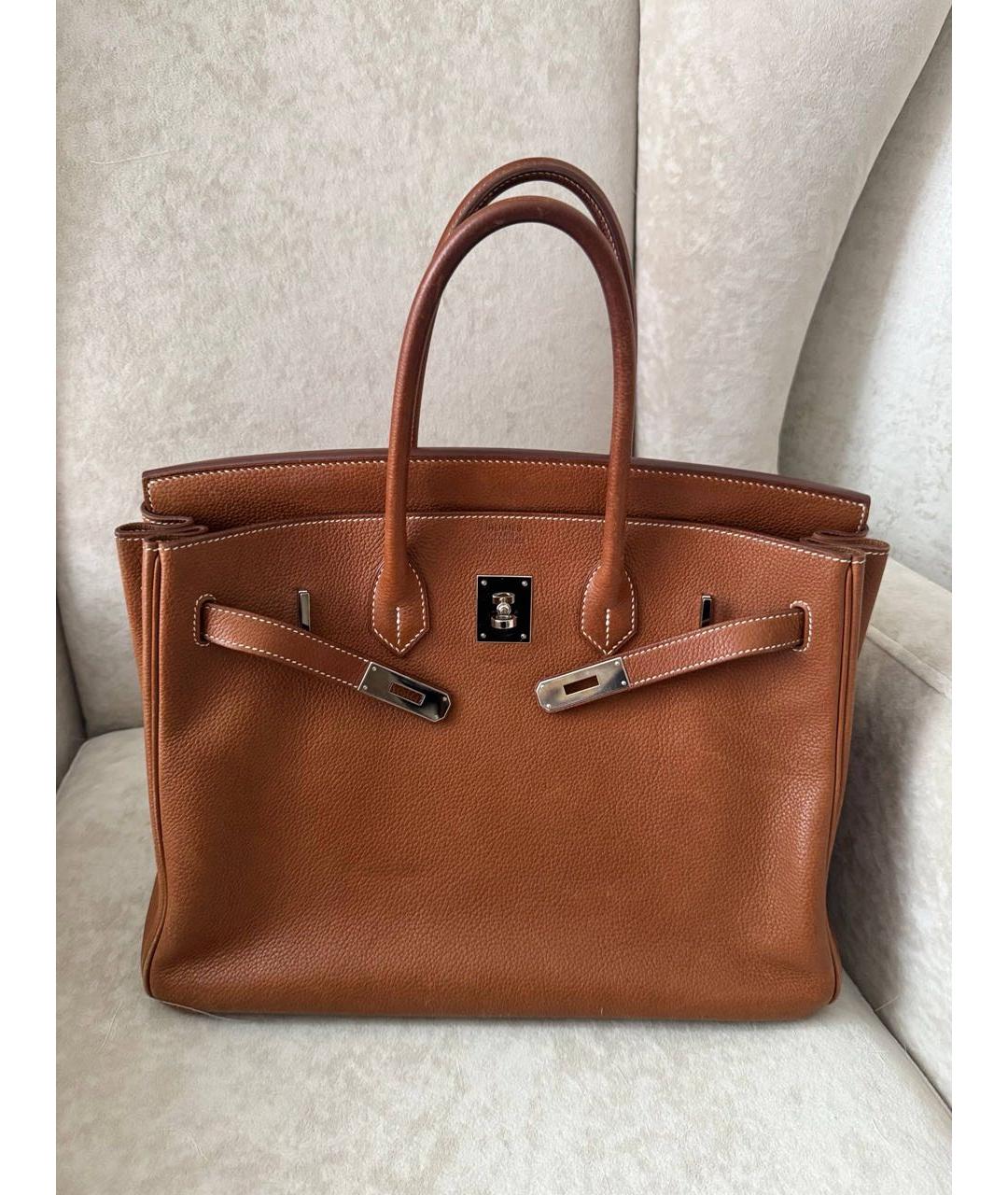 HERMES Кожаная сумка с короткими ручками, фото 7