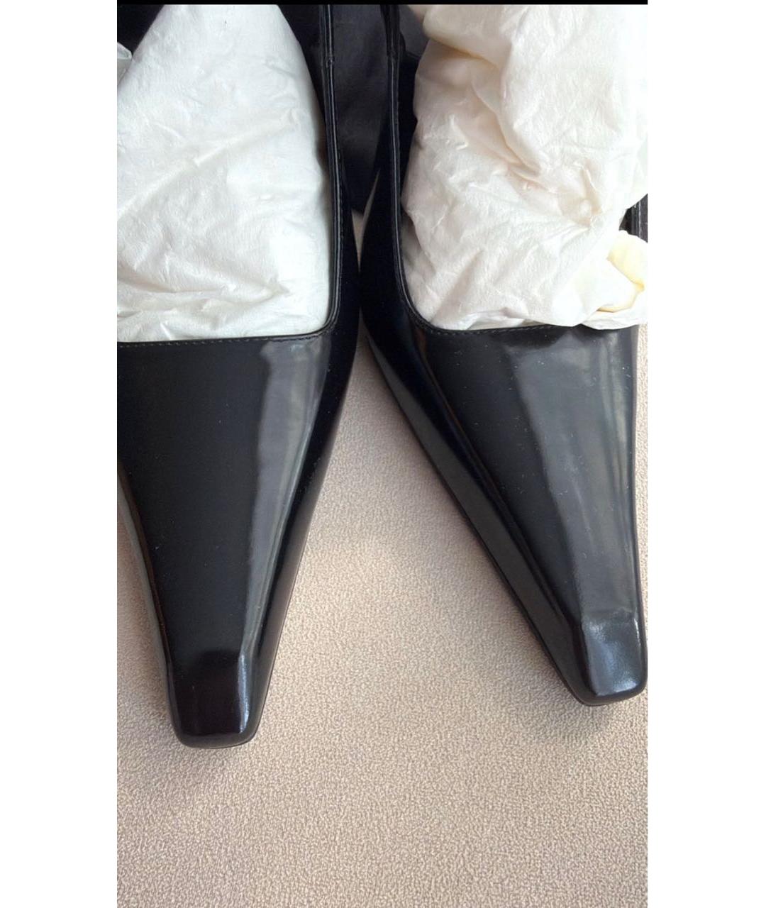 SAINT LAURENT Черные кожаные туфли, фото 6