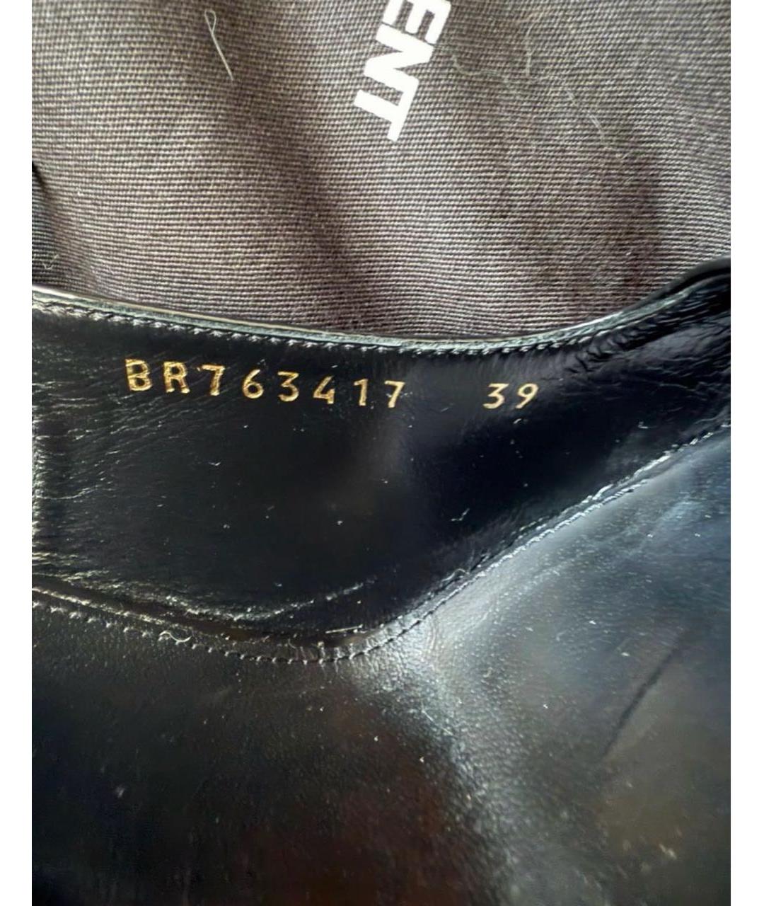 SAINT LAURENT Черные кожаные туфли, фото 3