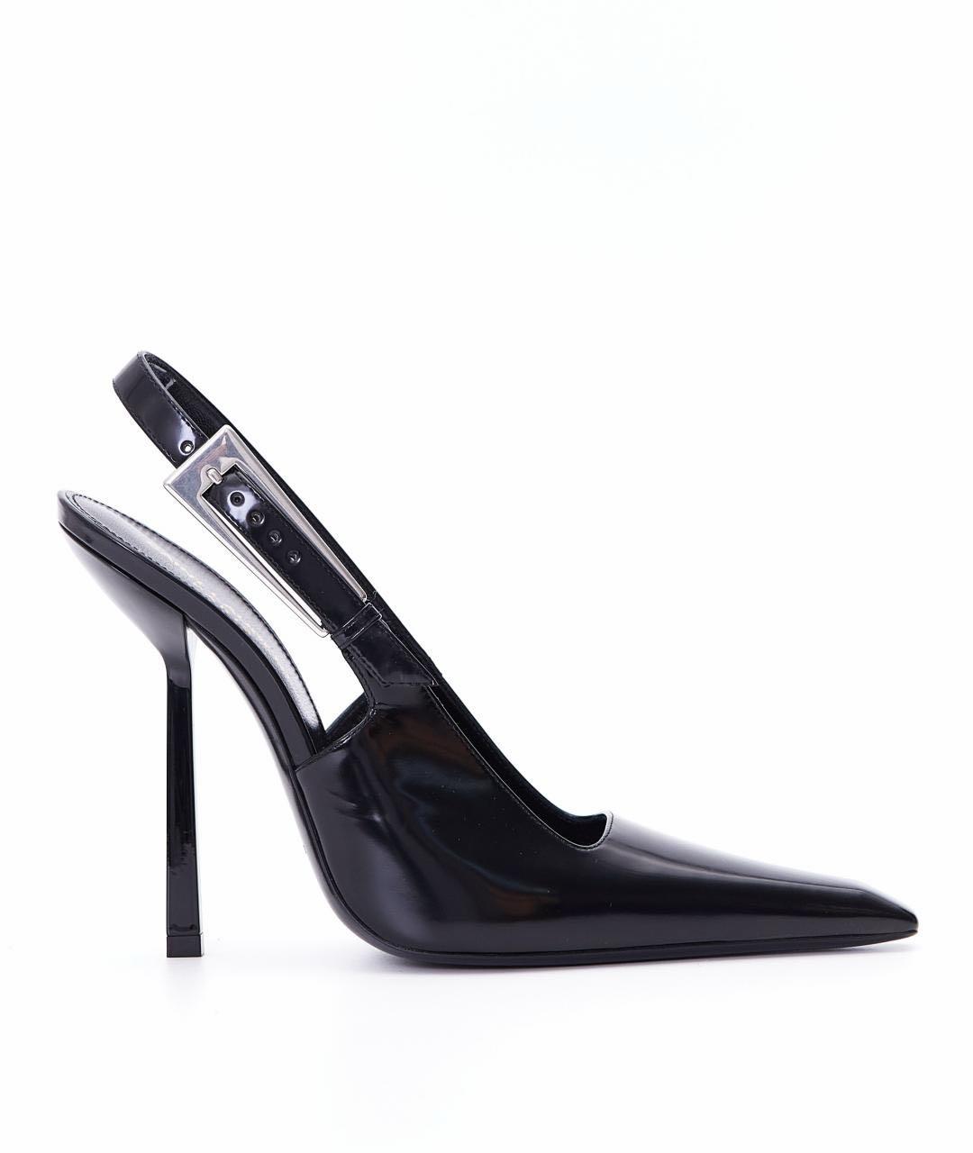 SAINT LAURENT Черные кожаные туфли, фото 8