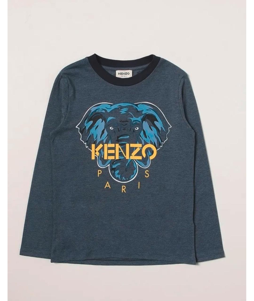 KENZO Серая хлопковая детская футболка, фото 3