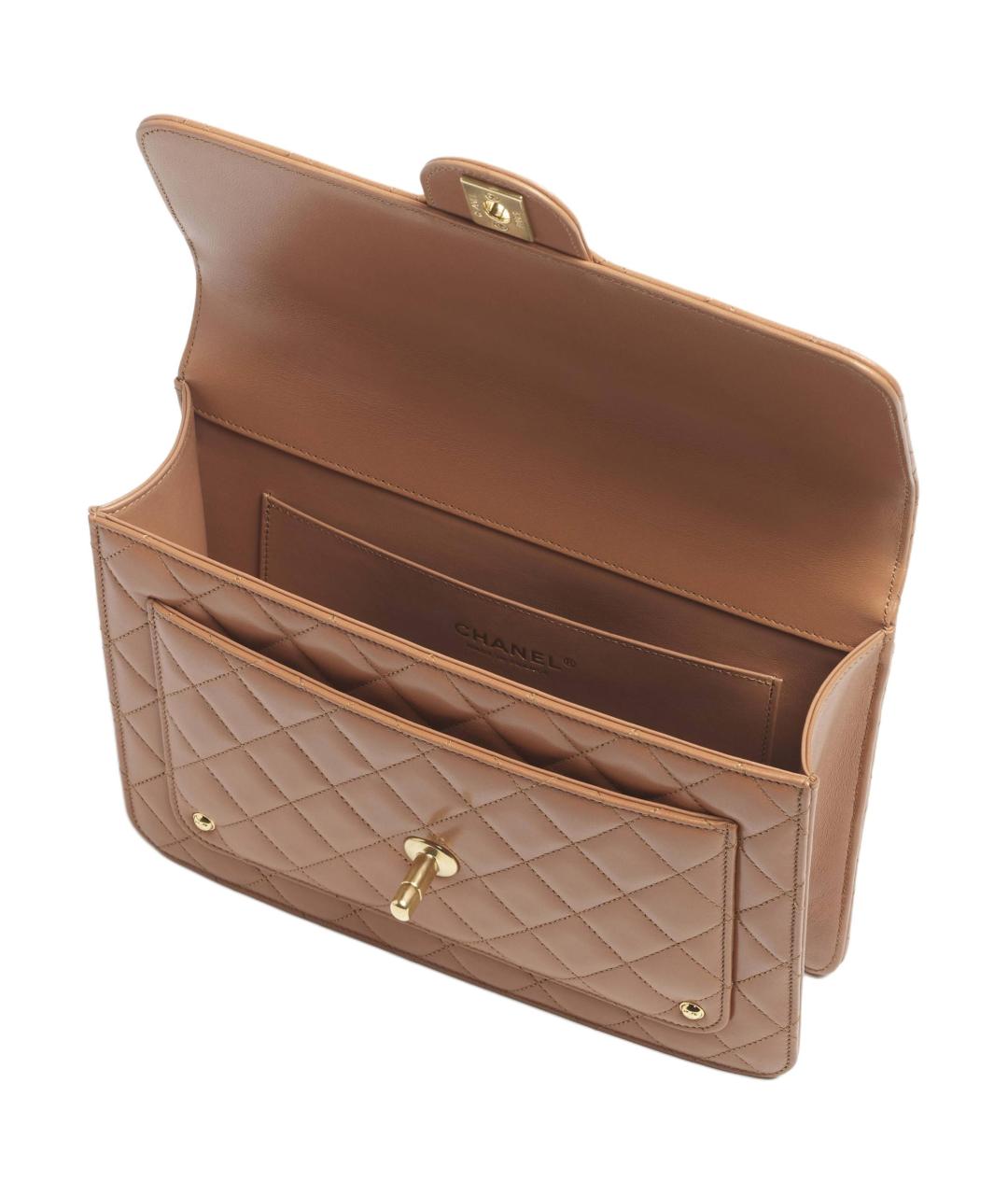 CHANEL Коричневый кожаный рюкзак, фото 4