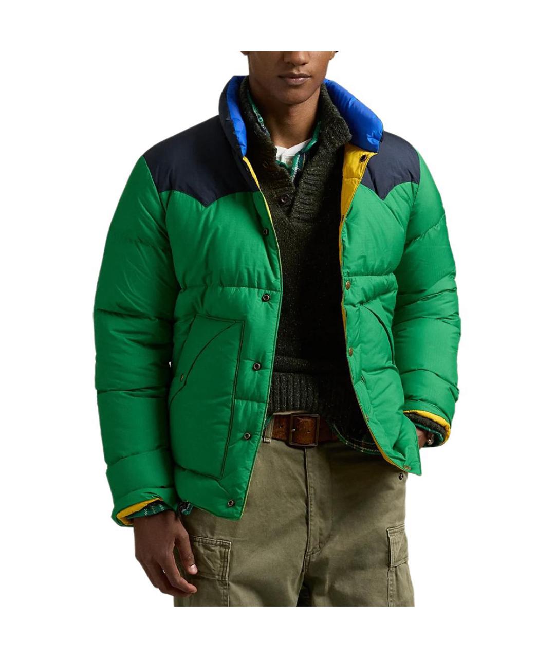 POLO RALPH LAUREN Зеленый пуховик, фото 3