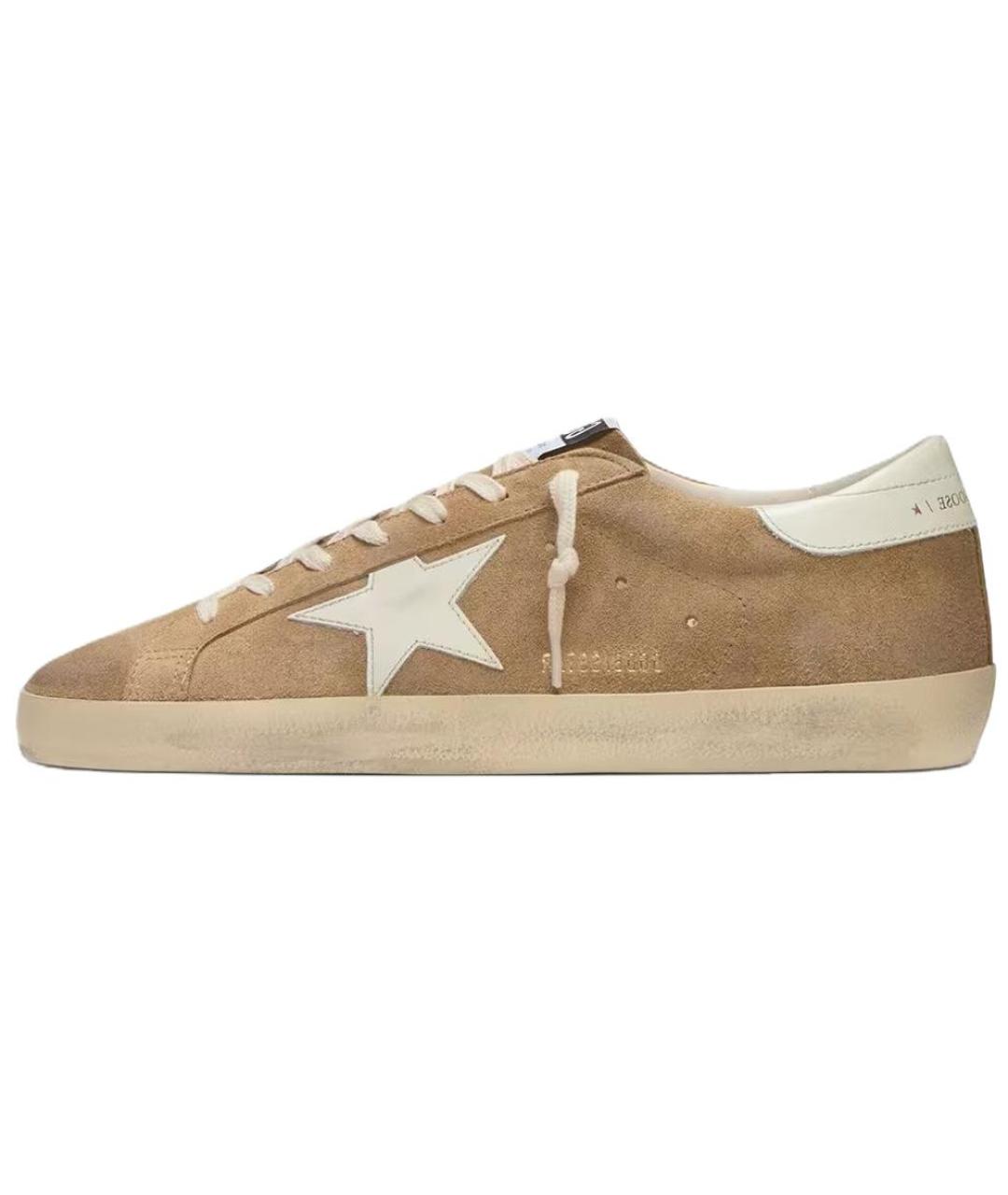 GOLDEN GOOSE DELUXE BRAND Коричневые замшевые низкие кроссовки / кеды, фото 2