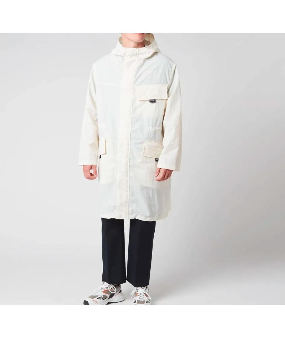 NAPAPIJRI Белый полиамидовый тренч / плащ, фото 4
