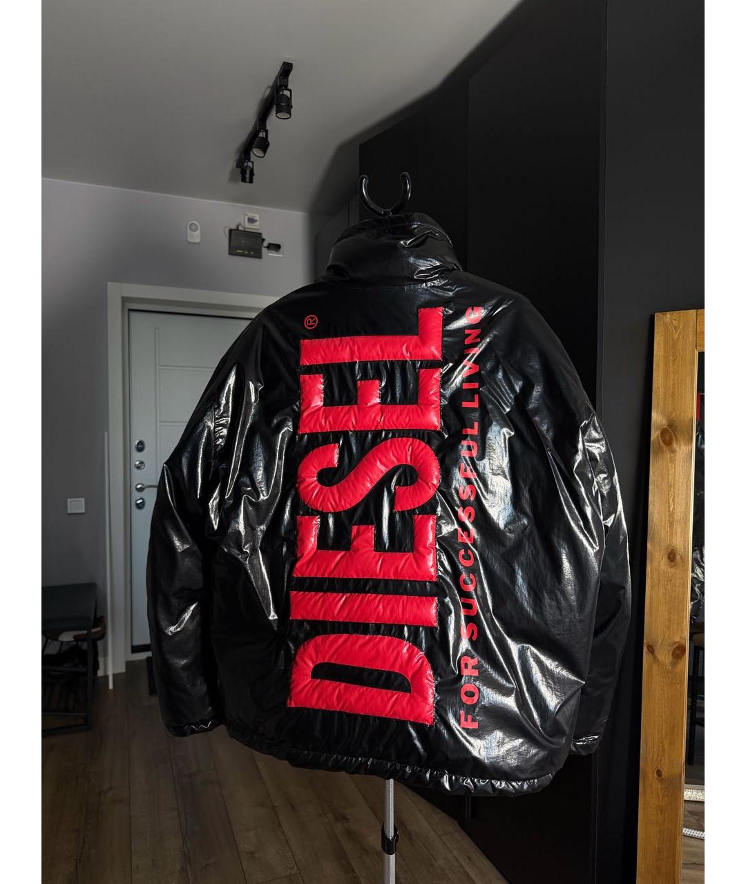 DIESEL Черная полиэстеровая куртка, фото 2