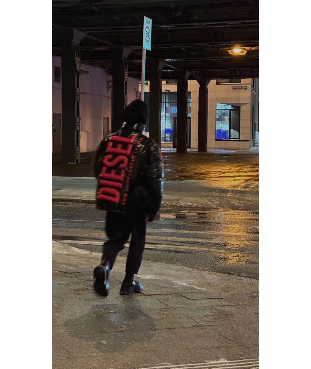 DIESEL Черная полиэстеровая куртка, фото 5