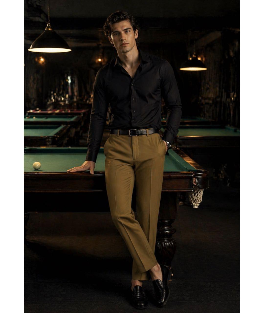 ERMENEGILDO ZEGNA XXX Коричневые хлопковые классические брюки, фото 2