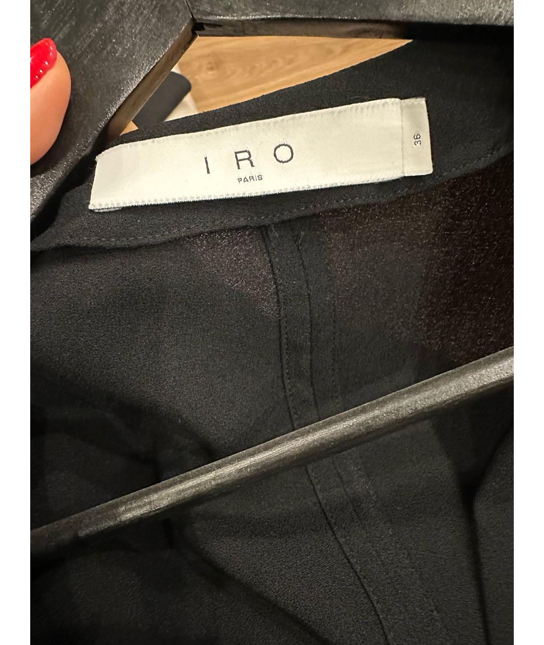 IRO Черное ацетатное повседневное платье, фото 4