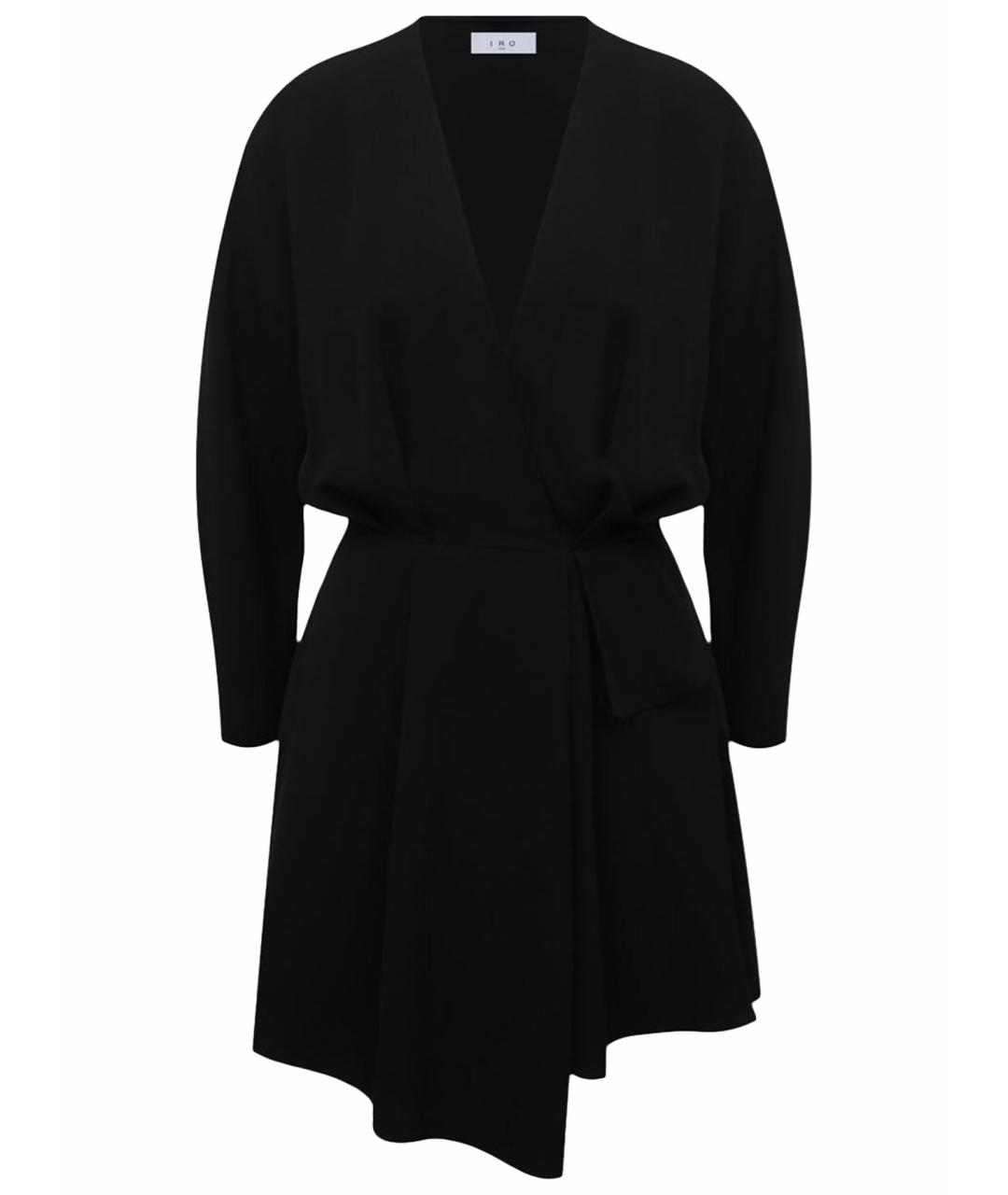 IRO Черное ацетатное повседневное платье, фото 1