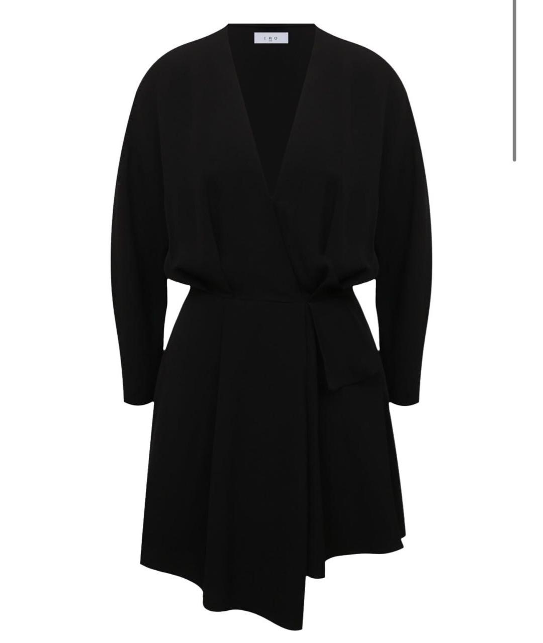 IRO Черное ацетатное повседневное платье, фото 2