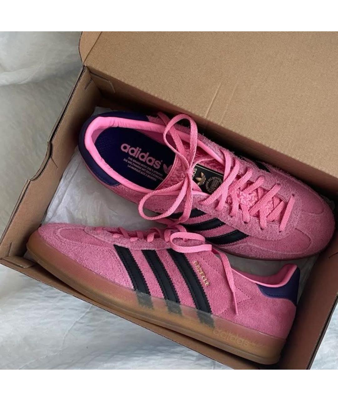 ADIDAS Розовые замшевые кроссовки, фото 7