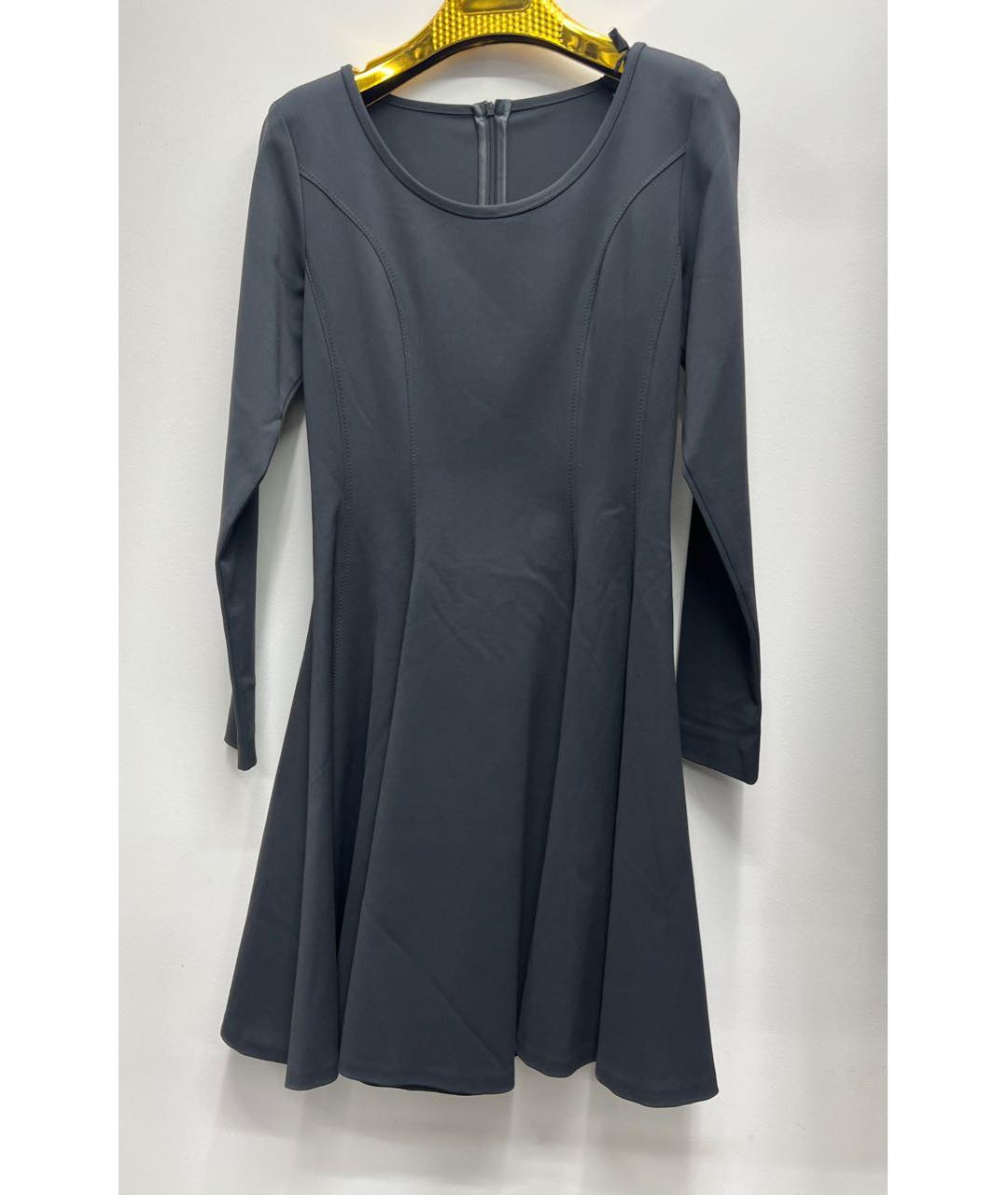 Mariella Burani Серое хлопко-эластановое платье, фото 5