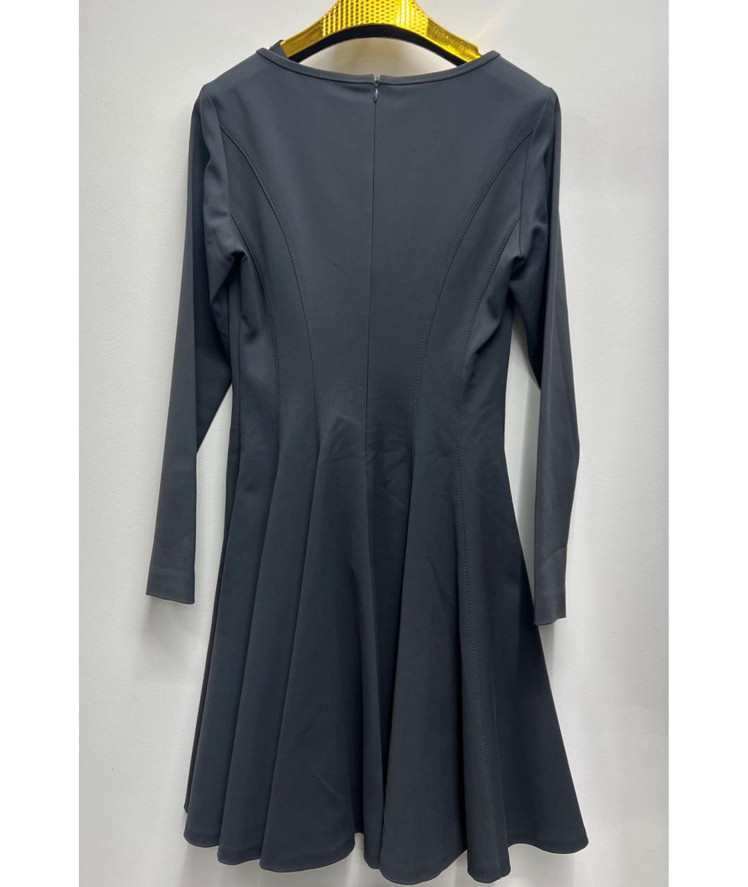 Mariella Burani Серое хлопко-эластановое платье, фото 6