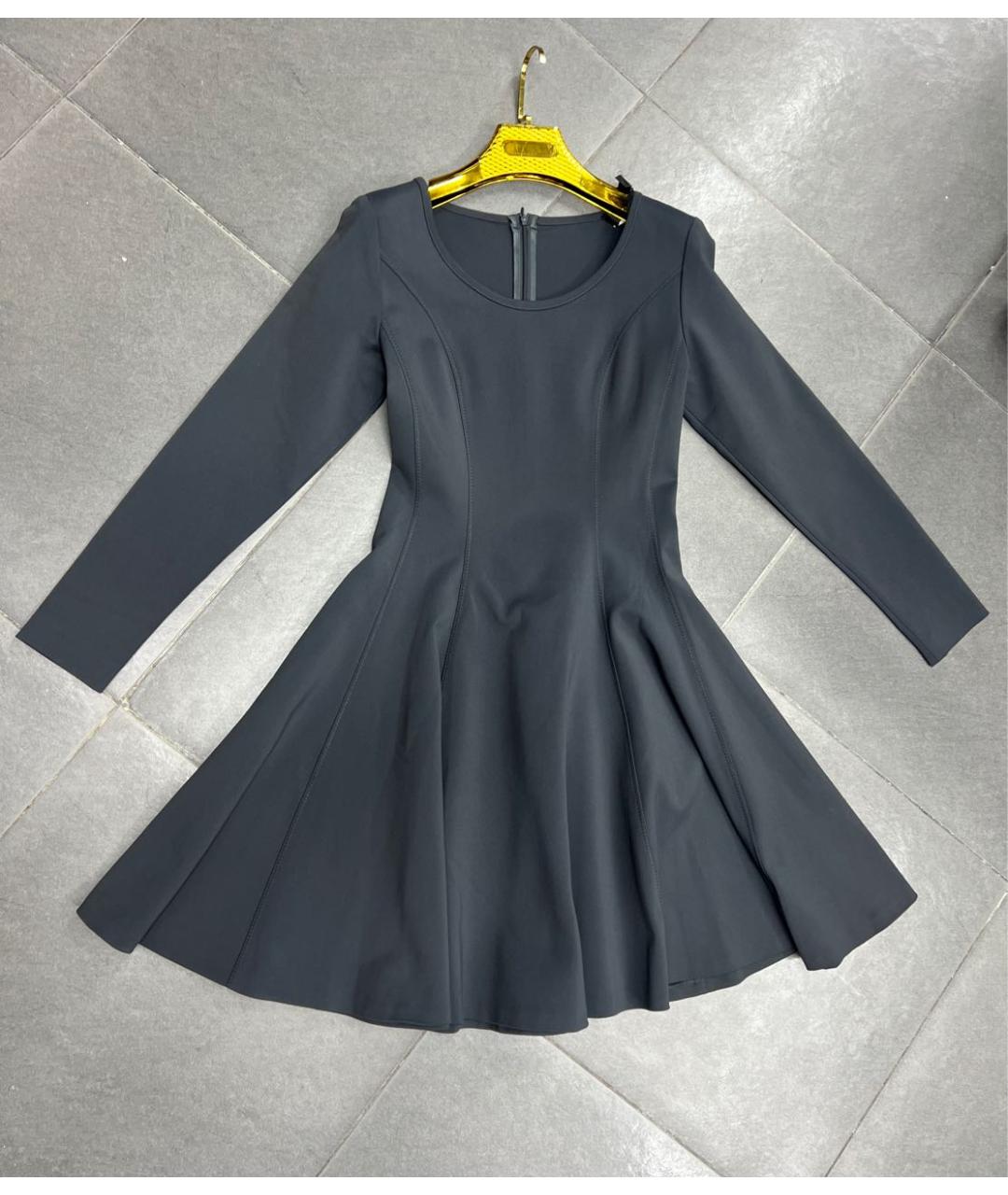 Mariella Burani Серое хлопко-эластановое платье, фото 2