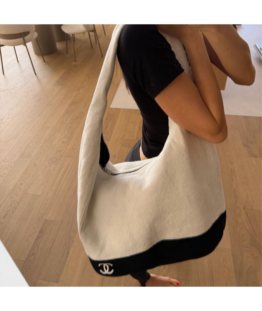CHANEL Белая пляжная сумка, фото 8