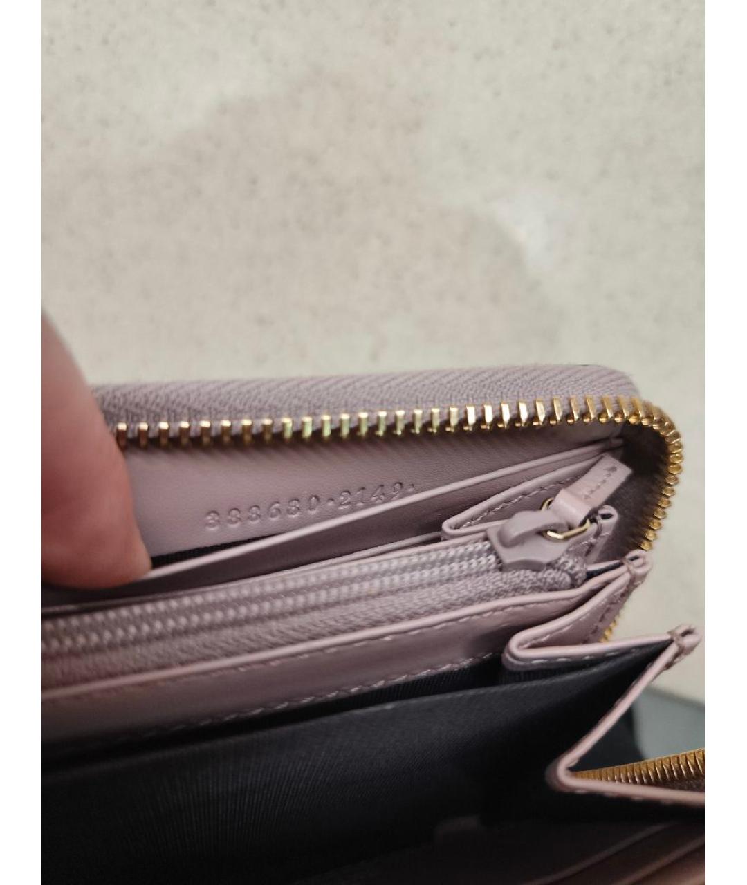 GUCCI Розовый кожаный кошелек, фото 5