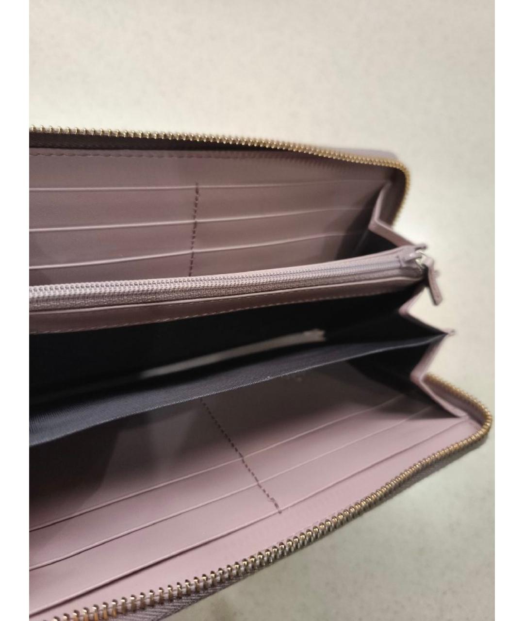 GUCCI Розовый кожаный кошелек, фото 4
