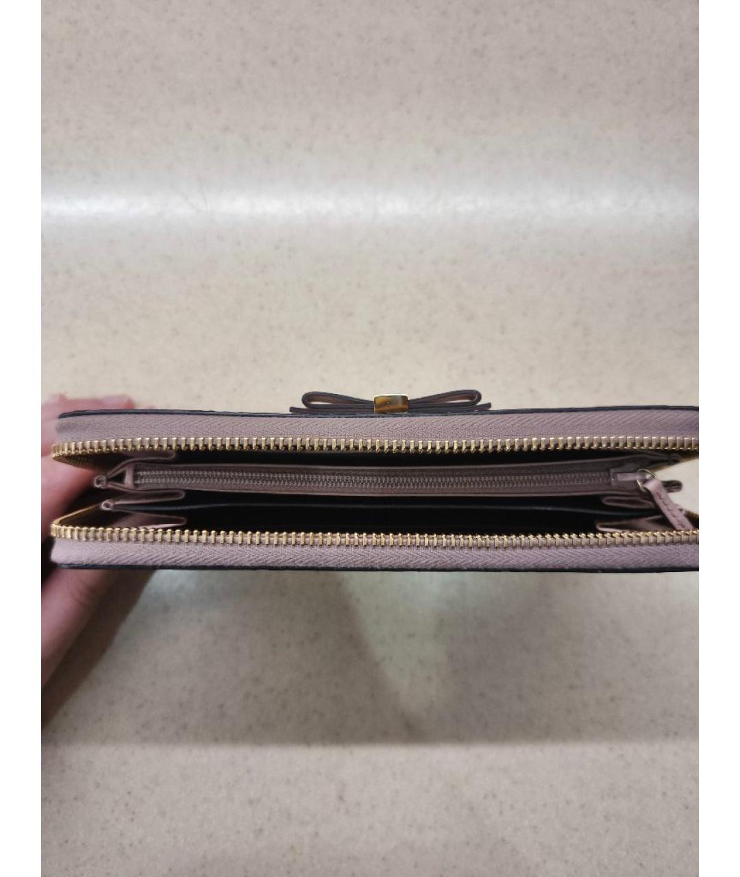 GUCCI Розовый кожаный кошелек, фото 9