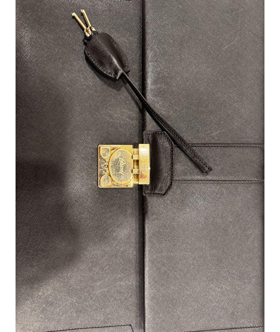 BRIONI Черный кожаный портфель, фото 2