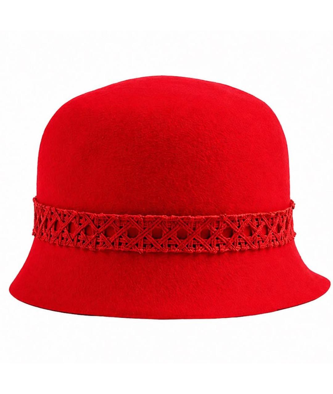 CHRISTIAN DIOR Красная шерстяная панама, фото 1