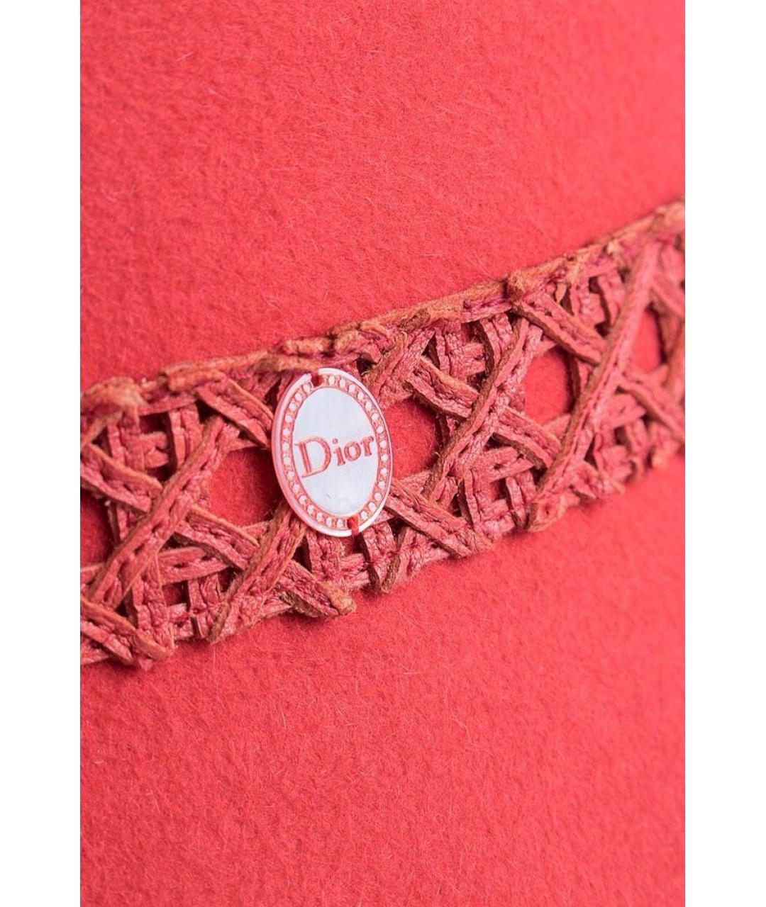 CHRISTIAN DIOR Красная шерстяная панама, фото 2