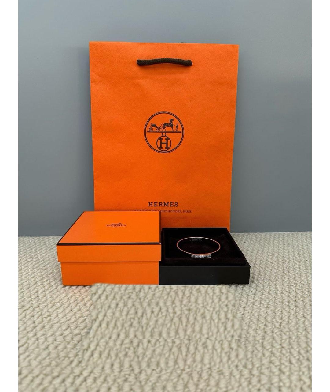 HERMES Серебрянный браслет из белого золота, фото 2