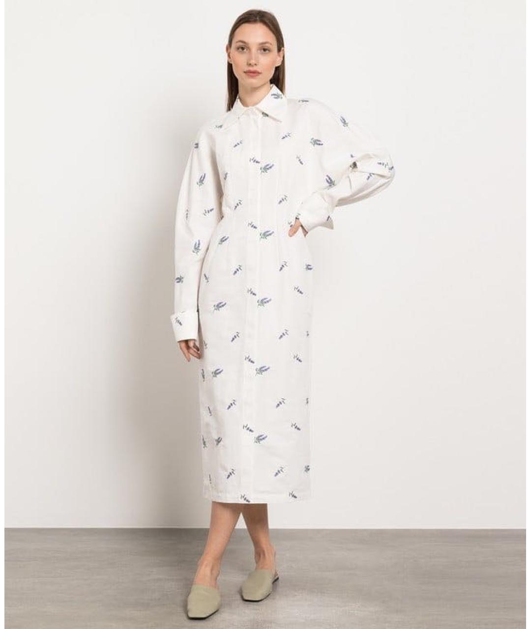 SPORTMAX Белое повседневное платье, фото 2