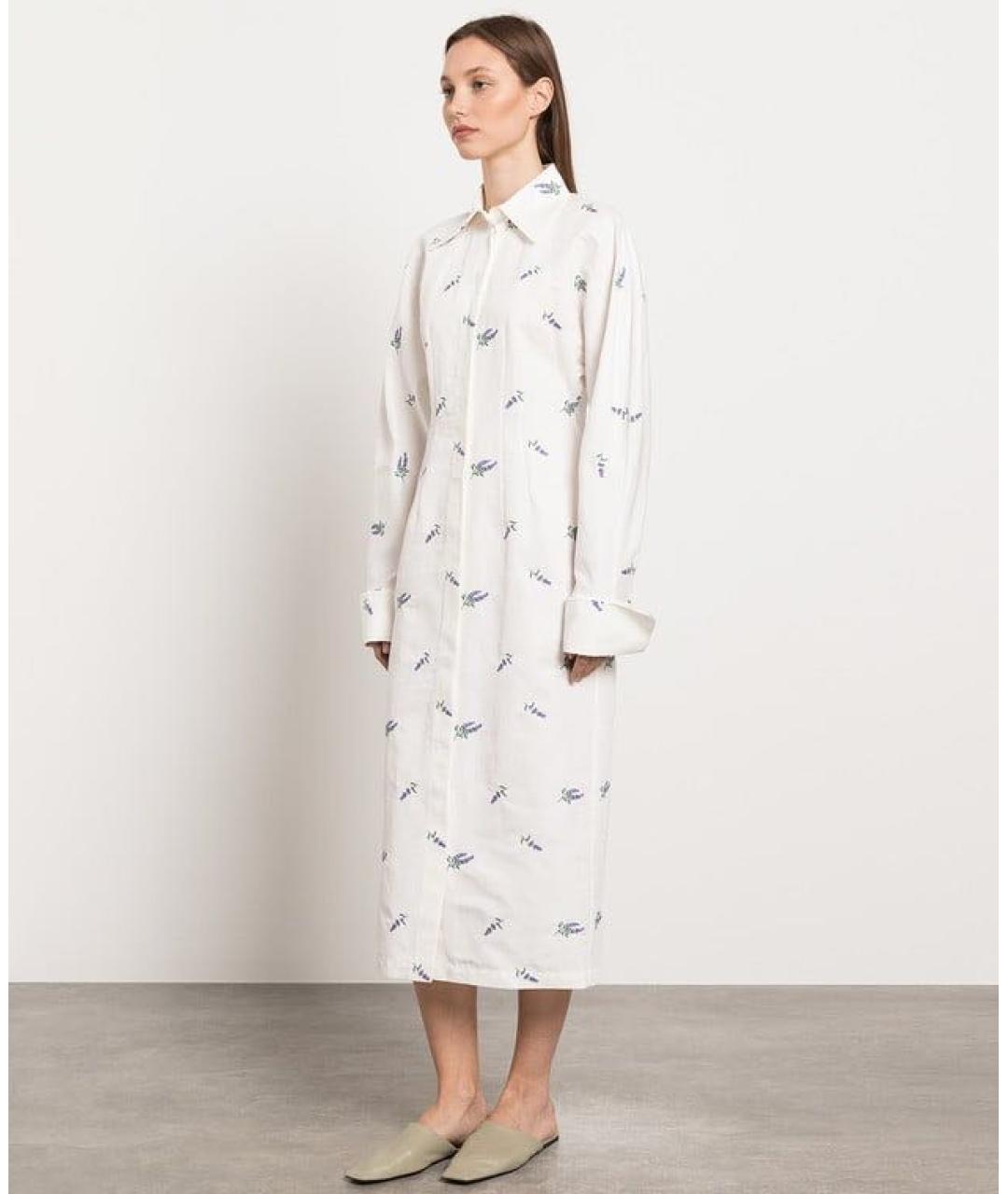 SPORTMAX Белое повседневное платье, фото 3