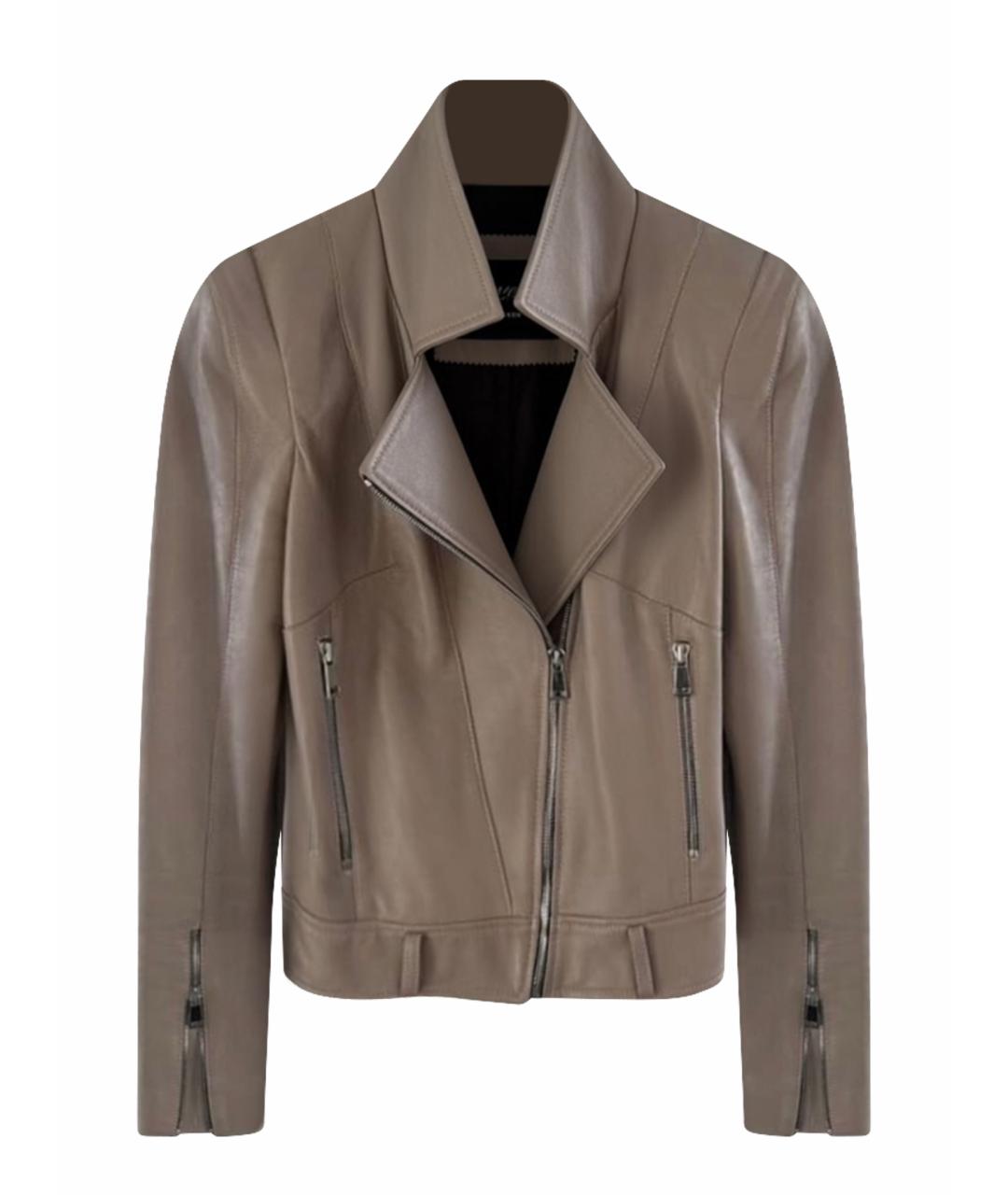 AIM Factory Бежевая кожаная куртка, фото 1