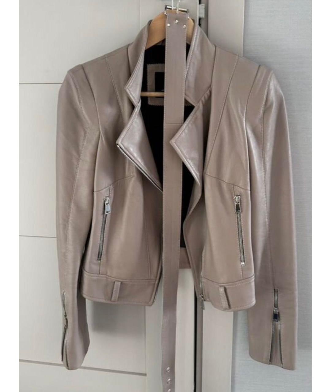 AIM Factory Бежевая кожаная куртка, фото 6