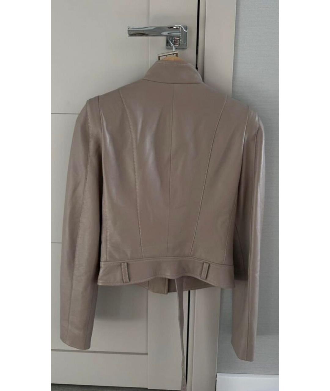 AIM Factory Бежевая кожаная куртка, фото 2