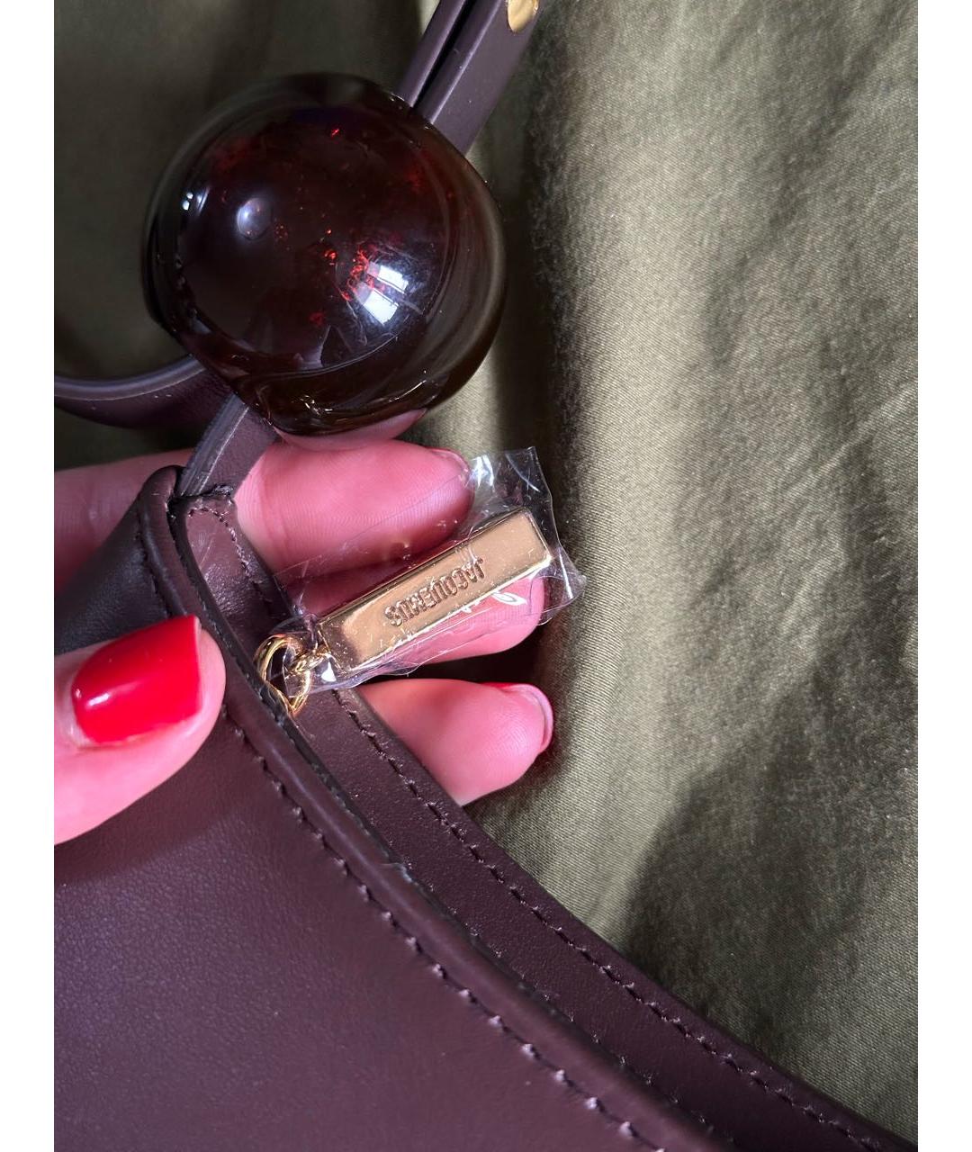 JACQUEMUS Коричневая кожаная сумка через плечо, фото 2