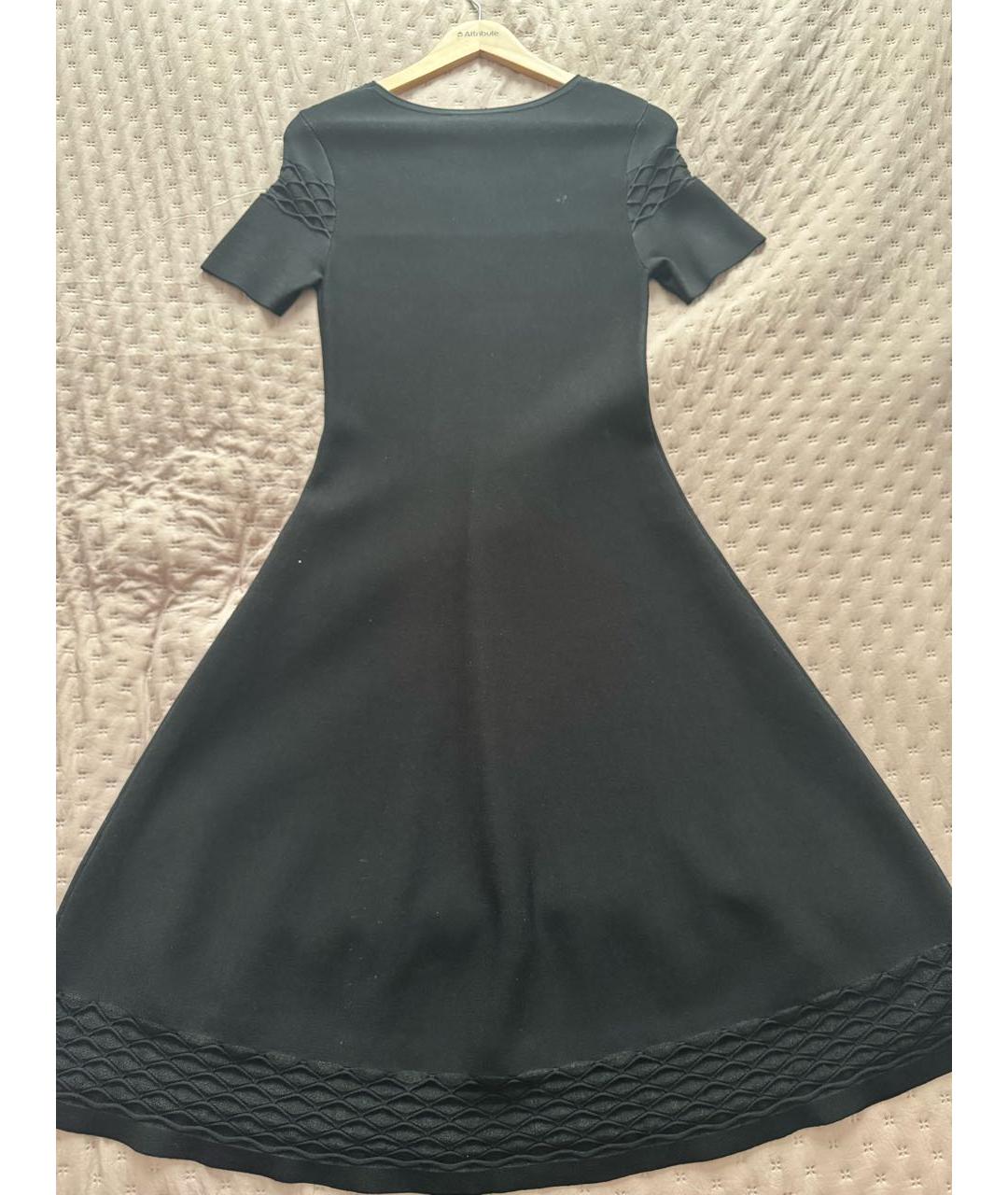 MAJE Черное вискозное повседневное платье, фото 2