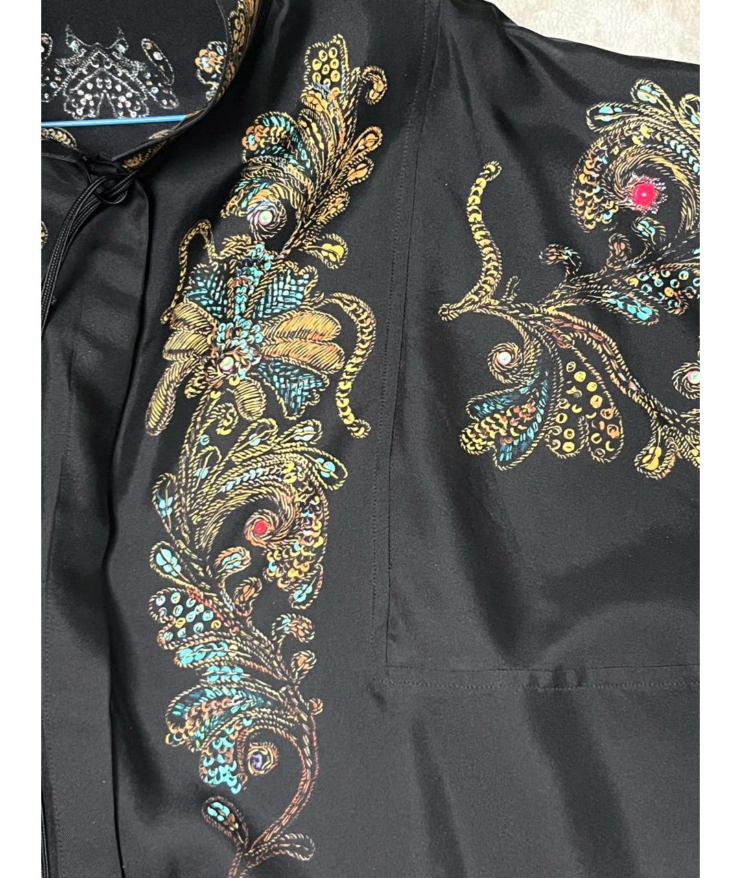 ETRO Черная шелковая блузы, фото 7