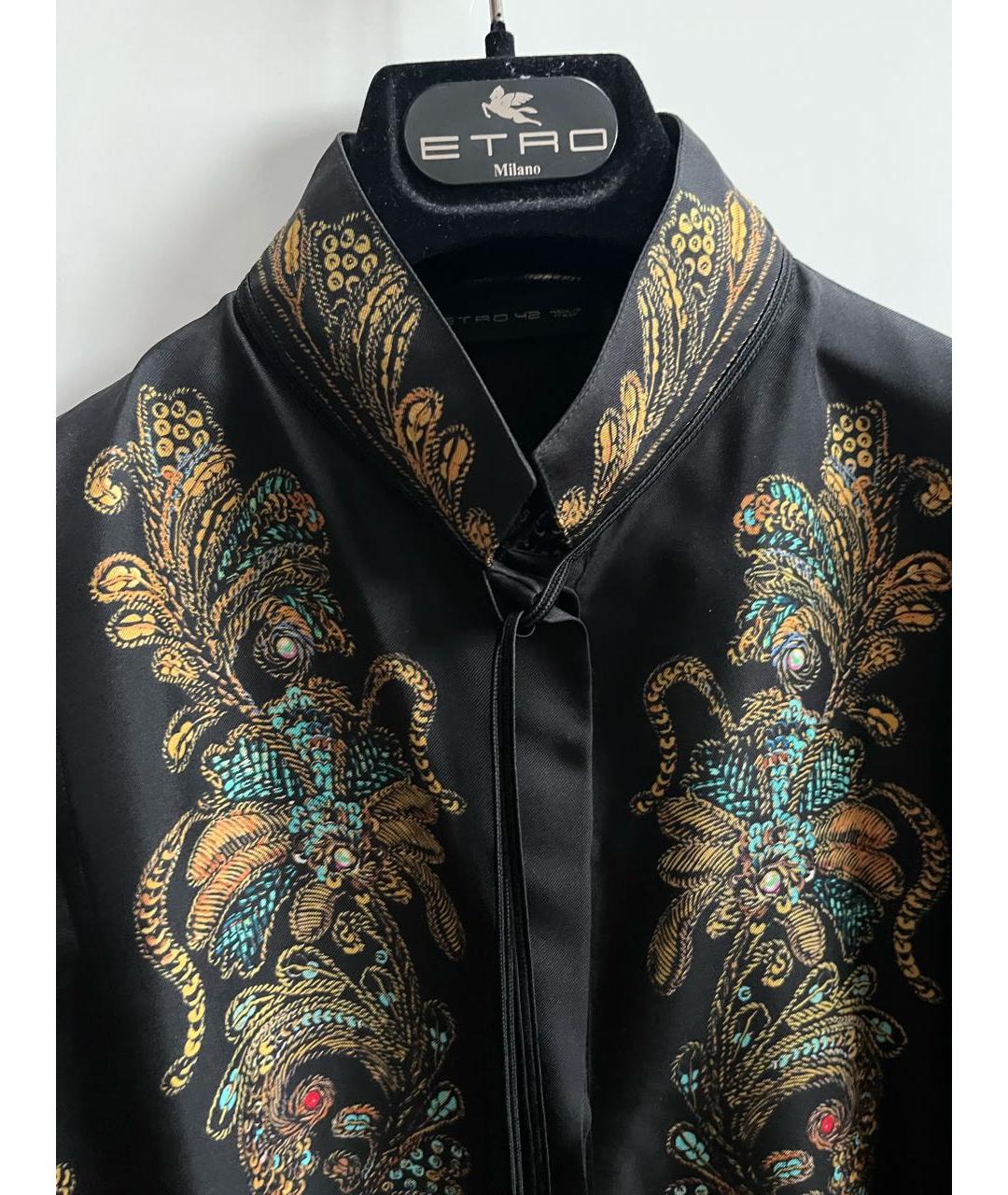 ETRO Черная шелковая блузы, фото 4