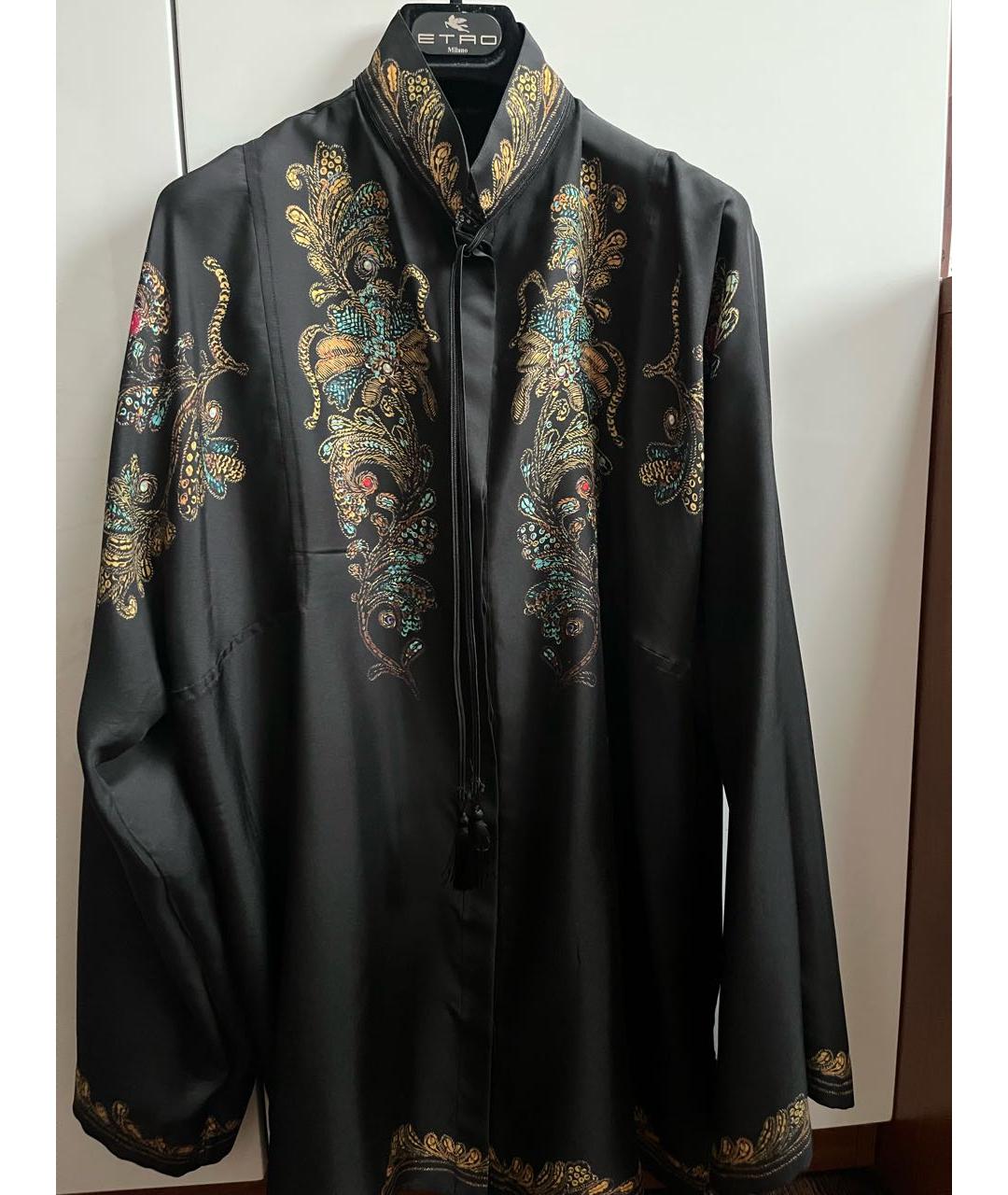 ETRO Черная шелковая блузы, фото 8