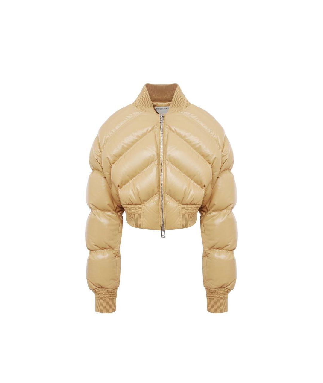 BOTTEGA VENETA Бежевая кожаная куртка, фото 1