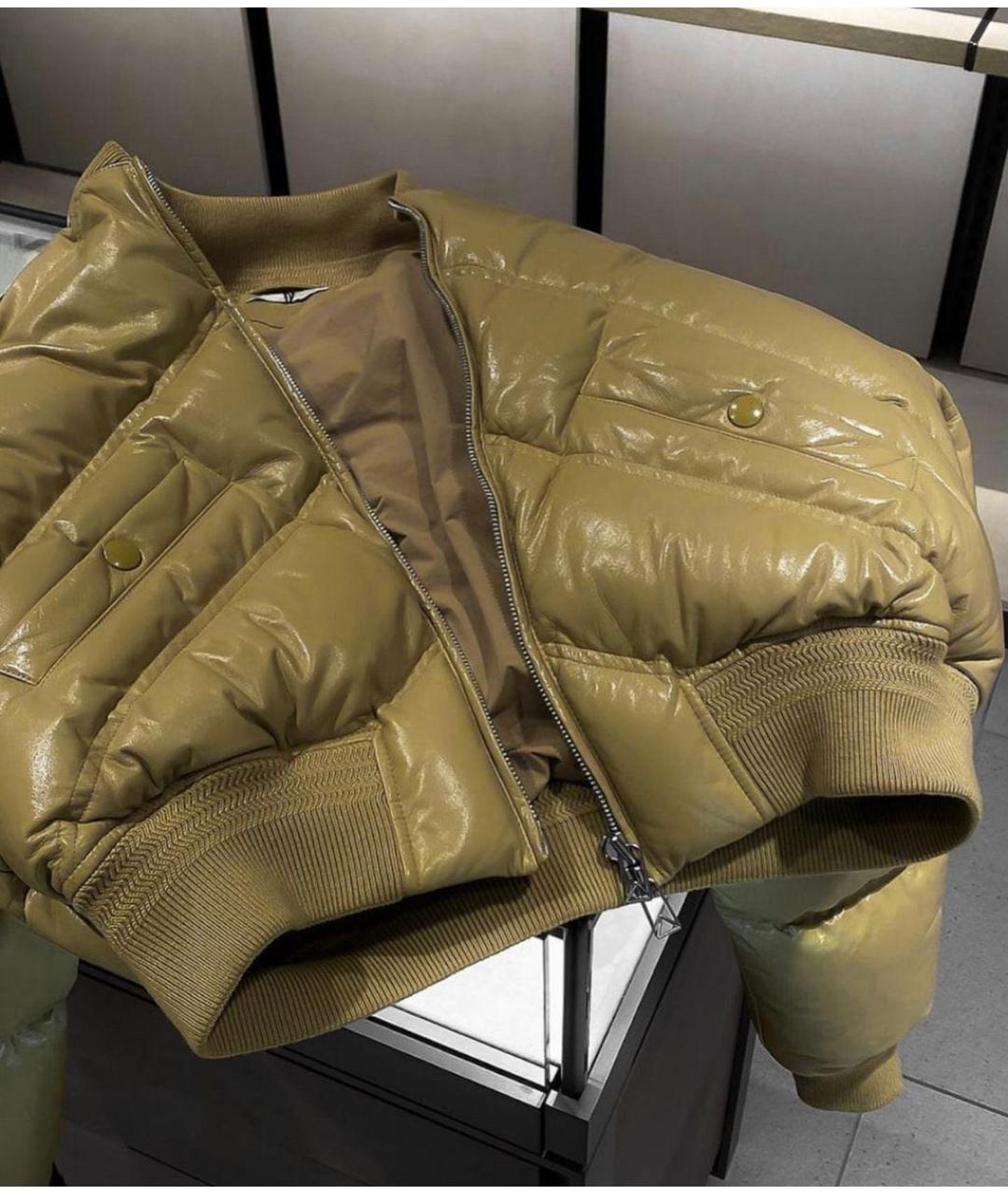 BOTTEGA VENETA Бежевая кожаная куртка, фото 3