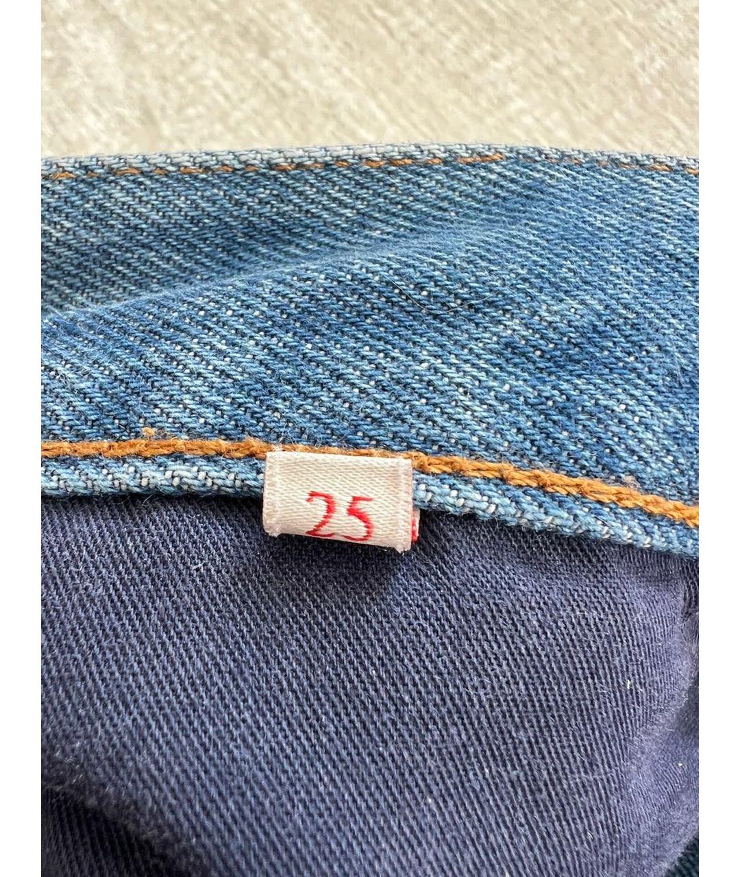 VALENTINO Синие хлопковые прямые джинсы, фото 8