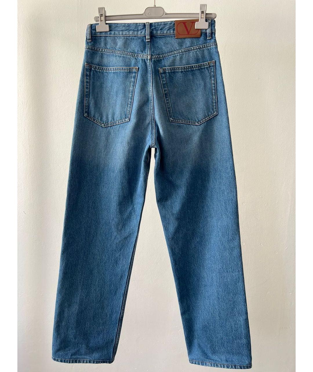 VALENTINO Синие хлопковые прямые джинсы, фото 2