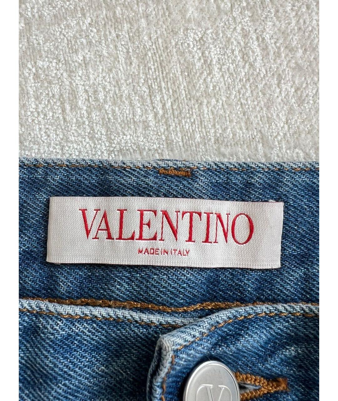 VALENTINO Синие хлопковые прямые джинсы, фото 3