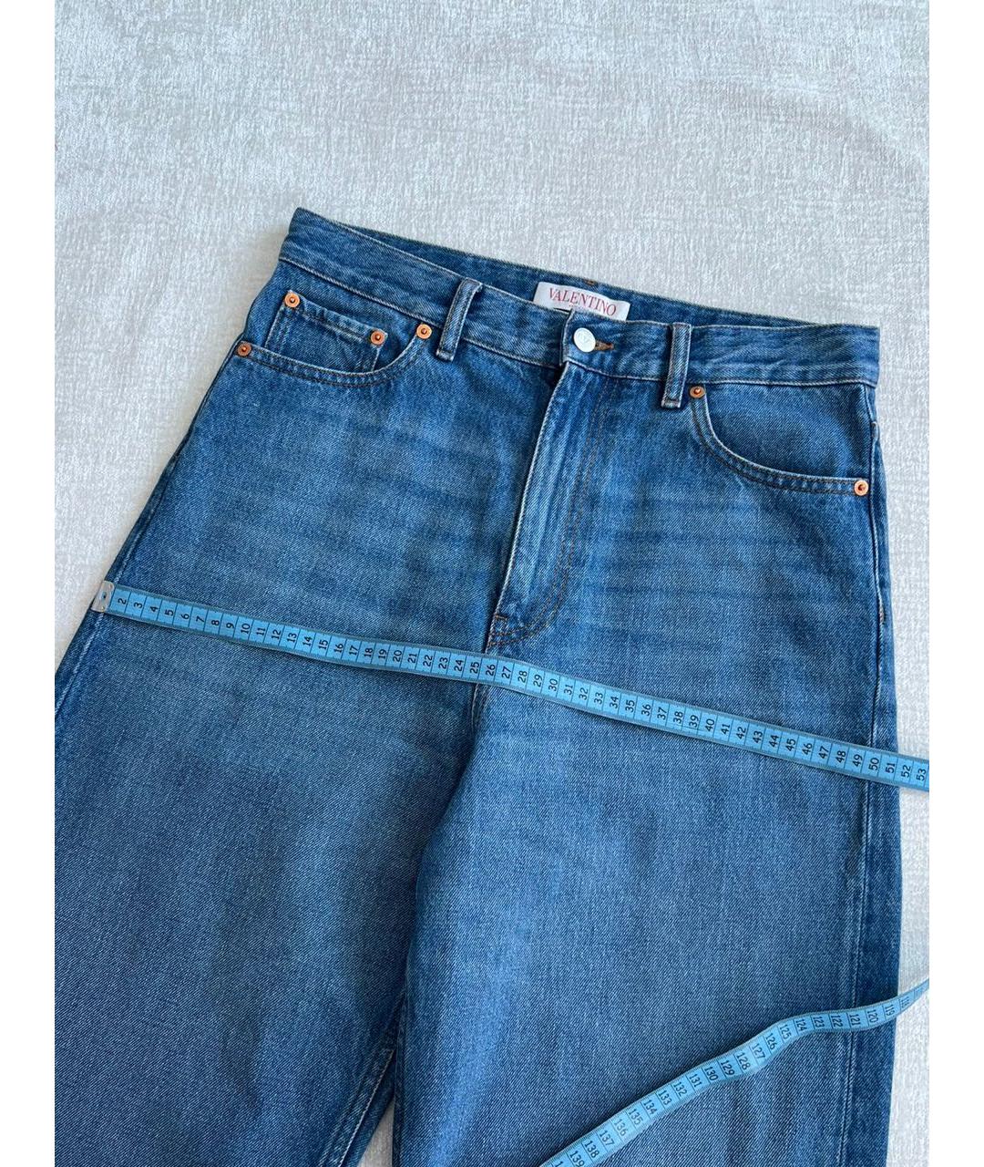 VALENTINO Синие хлопковые прямые джинсы, фото 5