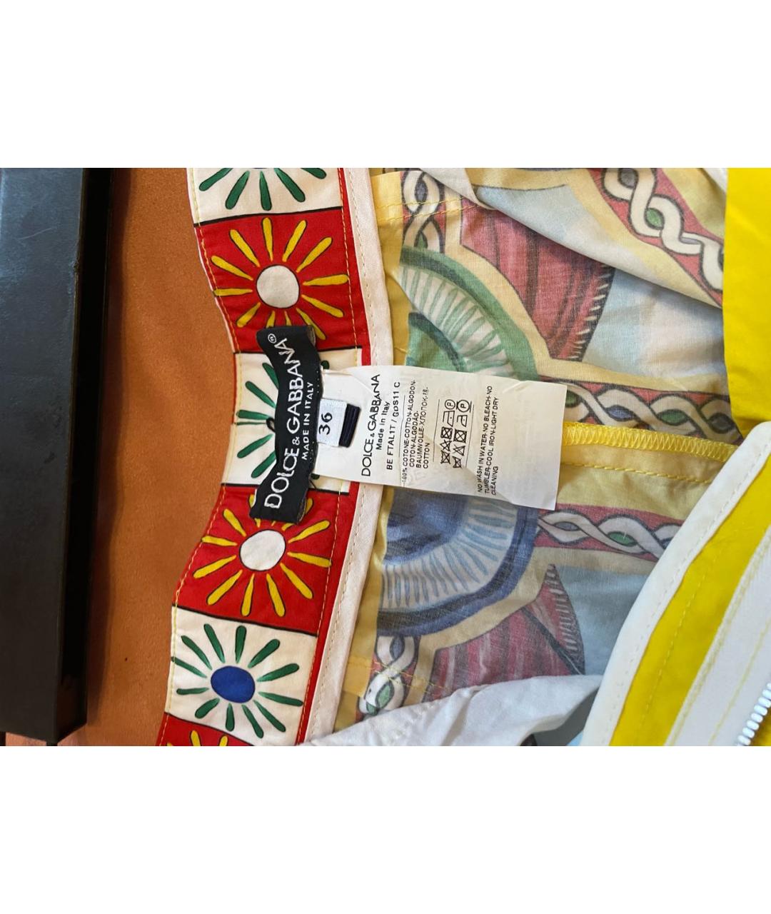 DOLCE&GABBANA Желтые хлопковые шорты, фото 3