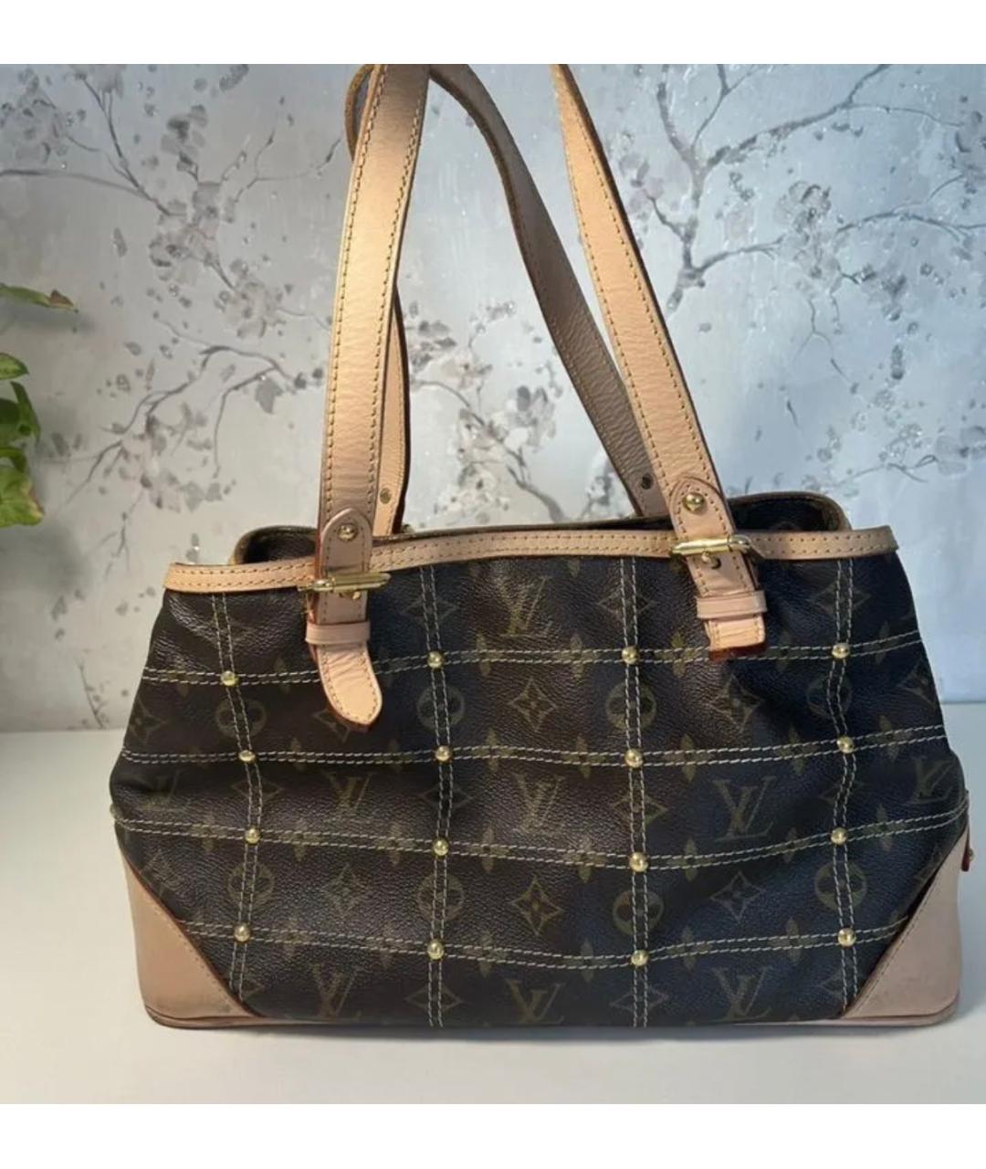 LOUIS VUITTON Коричневая кожаная сумка через плечо, фото 3