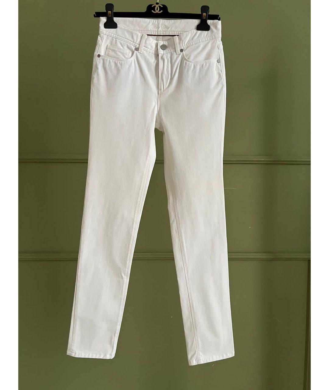 LORO PIANA Белые джинсы слим, фото 5