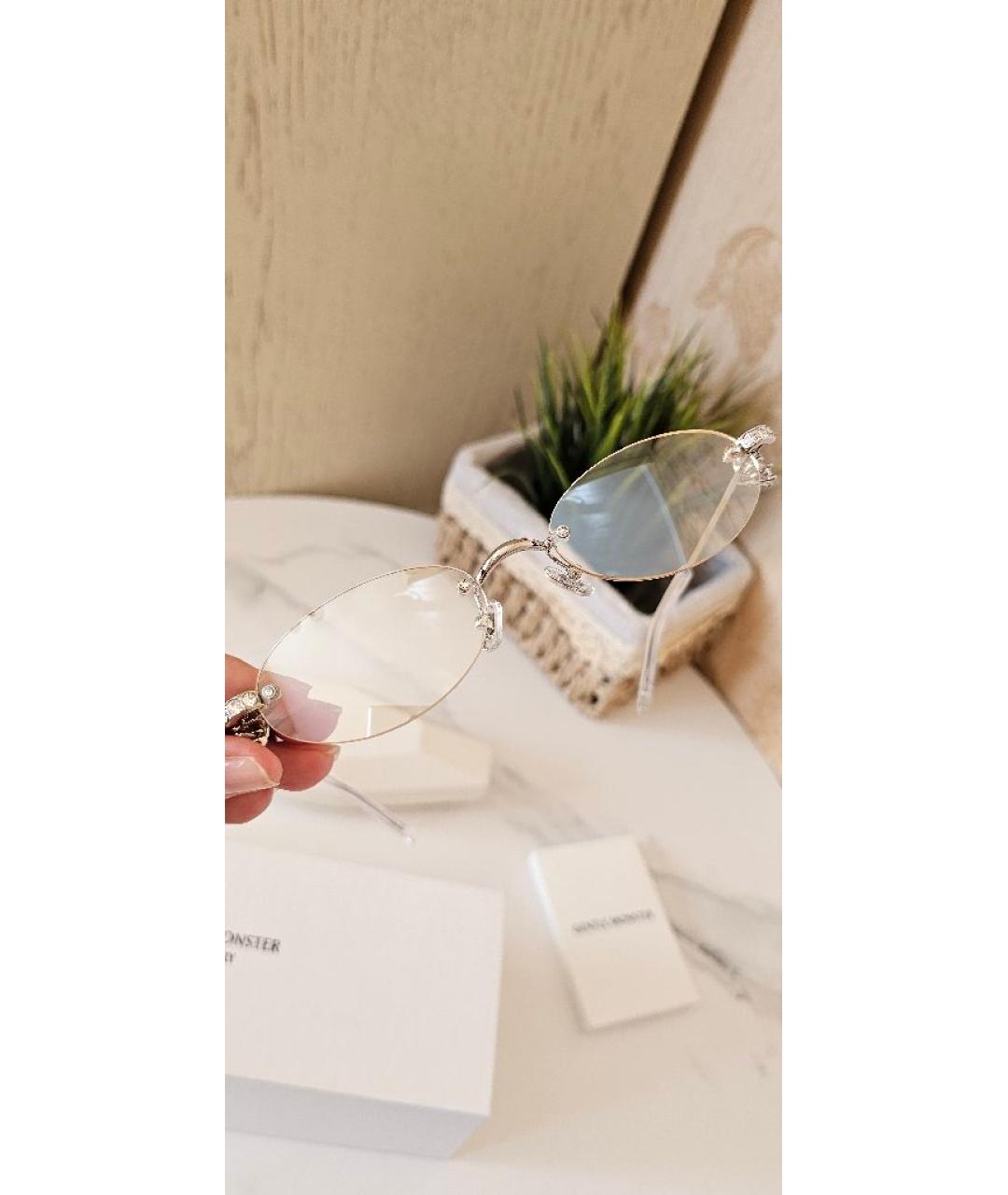 GENTLE MONSTER Бежевые металлические солнцезащитные очки, фото 2